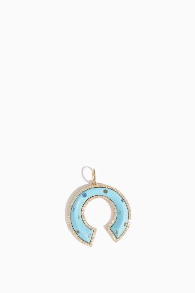 Turquoise Horseshoe Pendant