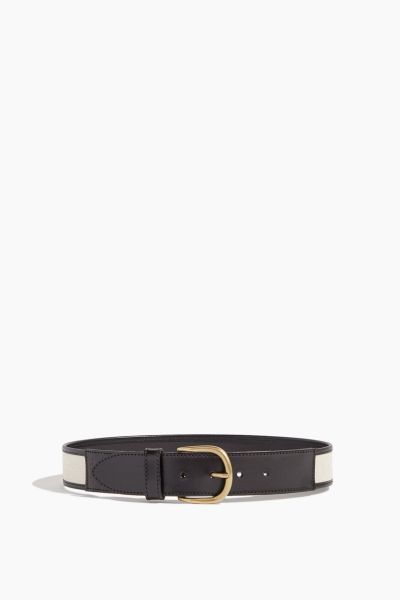 Zaf Belt in Ecru/Black