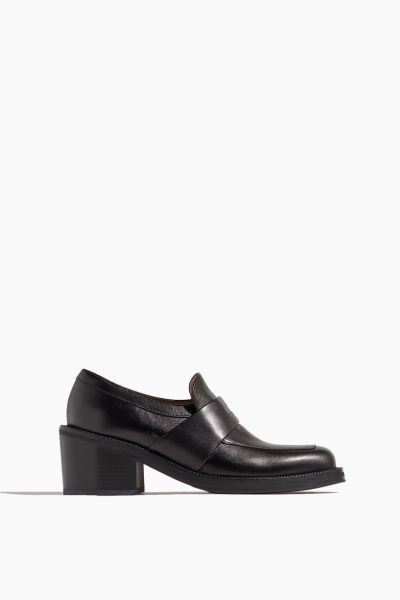 Heeled Loafer in Black