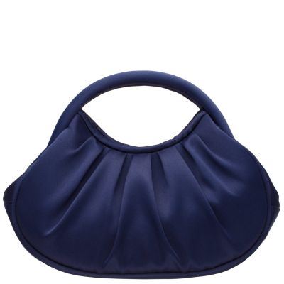 Bren-new Navy Mini Moon Satchel With Cut-out Handle