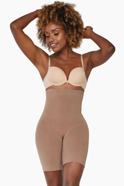 Comfort Evolution Hi-Waist Thigh Slimmer Mocha / S