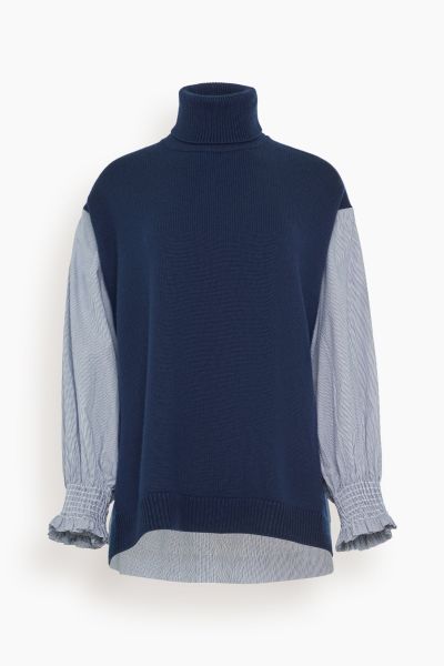 Devana Turtleneck Sweater in Navy