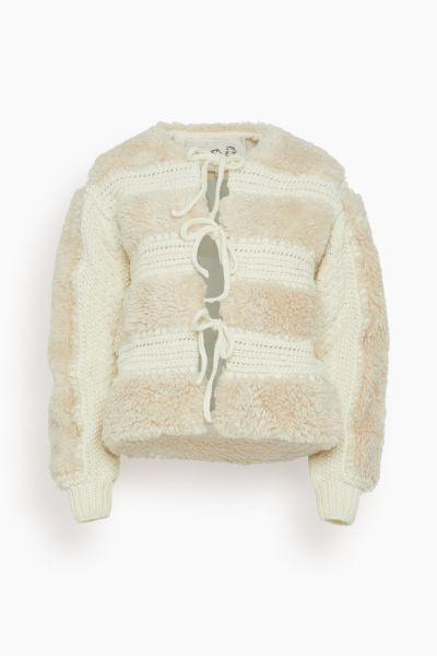 Gisele Long Sleeve Jacket in Cream