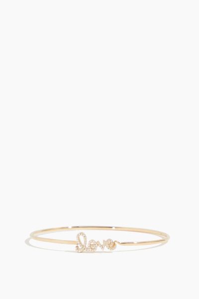 Small Love Wire Bangle in 14k Yellow Gold