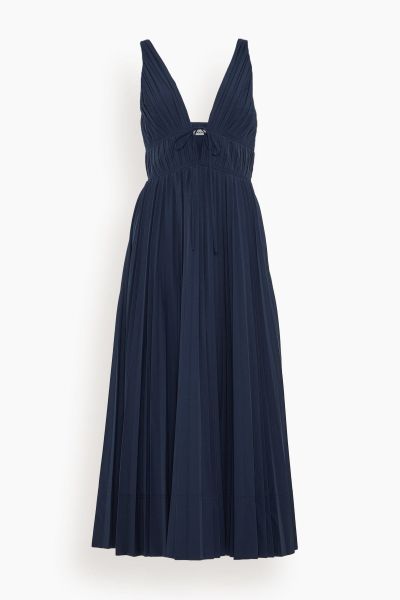 Stephanie Sleeveless Midi Dress in Midnight