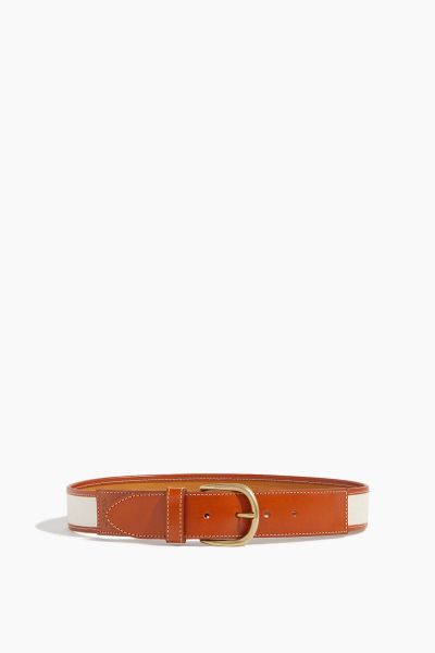 Zaf Belt in Ecru/Cognac