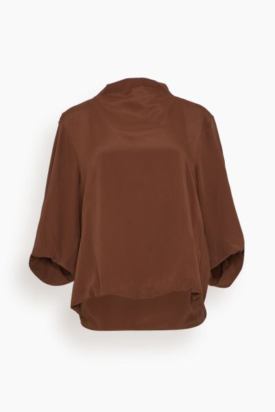 Clari Solid Shirt in Brown