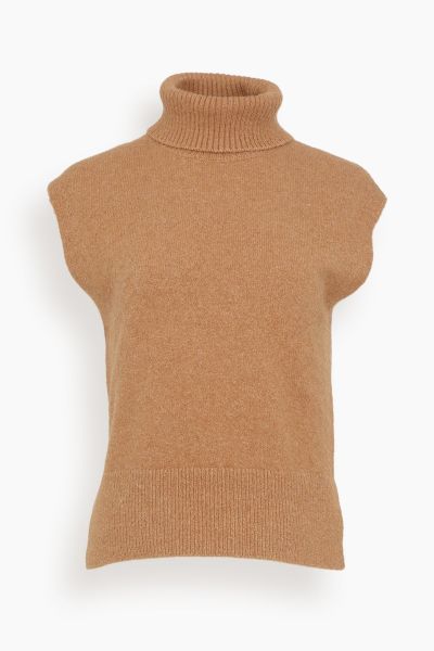 Aaron Knit Top in Camel