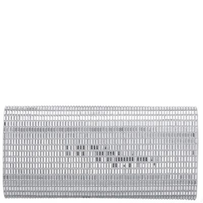 Hope-silver Allover “squares” Crystal Clutch