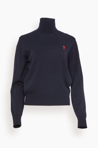 Red Ami De Coeur Sweater in Night Blue