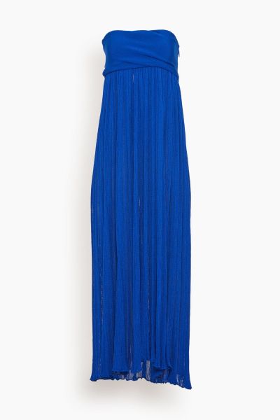 Rina Strapless Dress in Cobalt