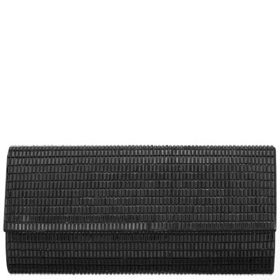 Hope-black Allover “squares” Crystal Clutch