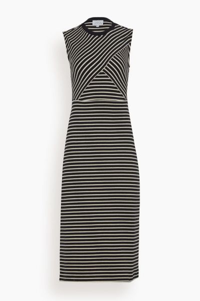 Hayden Dress in Black/Cream