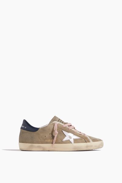 Superstar Sneaker in Taupe/Silver/Dark Blue