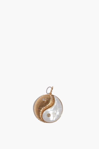 Ying Yang Pendant in Gold and Mother of Pearl