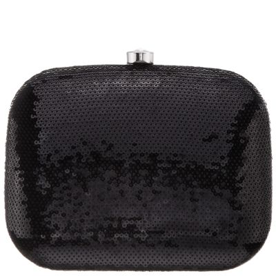 Getty-black Sequin Minaudiere