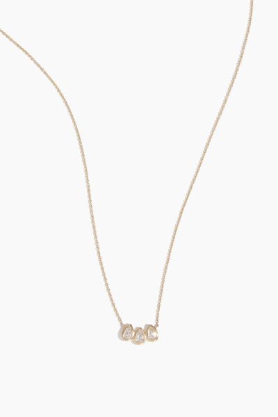 Bezel Teardrop Necklace in 14k Yellow Gold