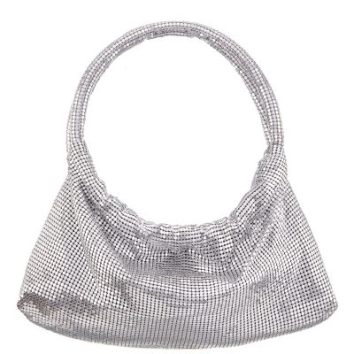 Joyce-silver Mesh Shoulder Bag