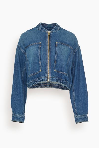 The Alessa Jacket in Danube Medium Indigo Wash