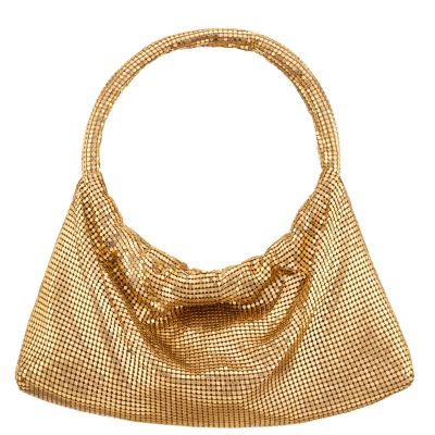 Joyce-gold Mesh Shoulder Bag