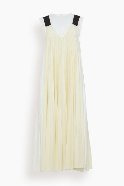 Pleated Dress in Butter