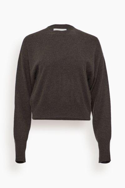 Menorca Round Neck Sweater in Chocolate