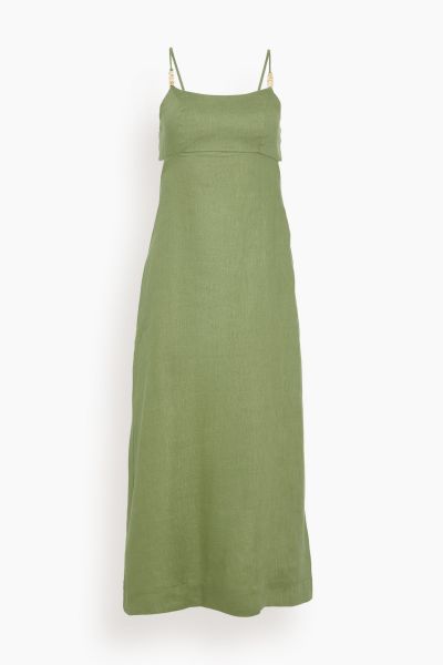 Regina Midi Dress in Sage