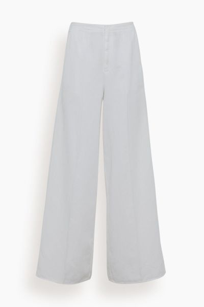 Chic Cotton Gabardine Palazzo Pant in Puro