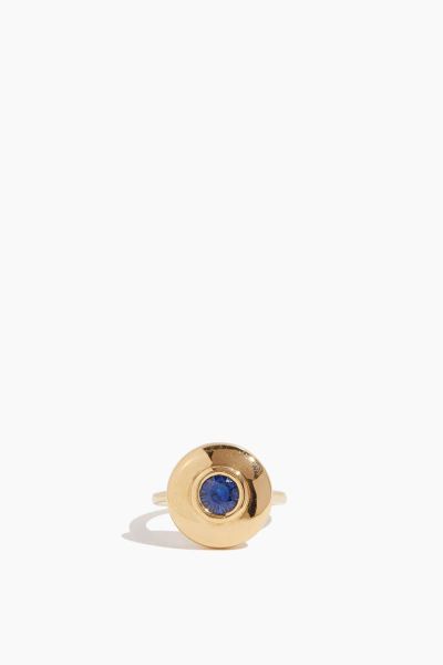 Skylight Starburst Saucer Ring in 18k Yellow Gold