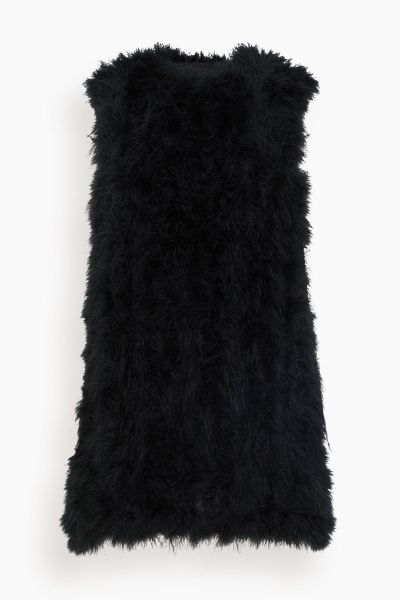 Feathers Vest in Noir