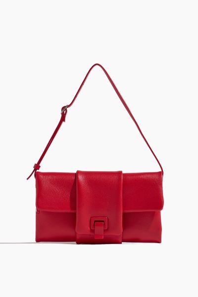 Flip Shoulder Bag in Red