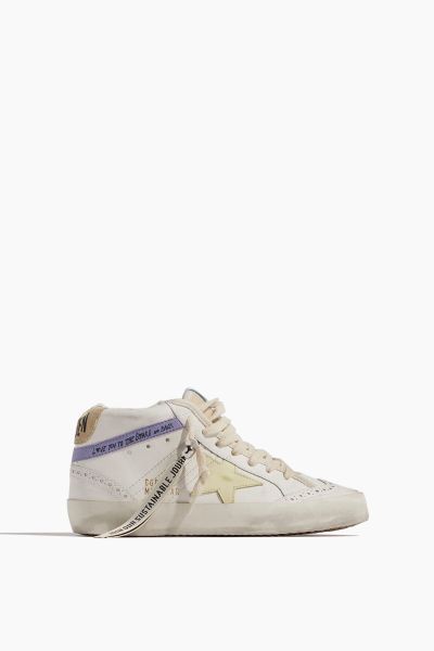 Mid Star Sneaker in White/Beige/Light Yellow/Light Purple