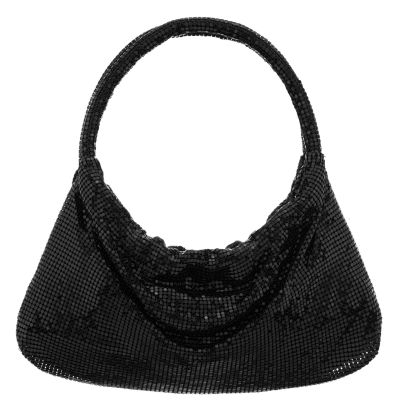 Joyce-black Mesh Shoulder Bag