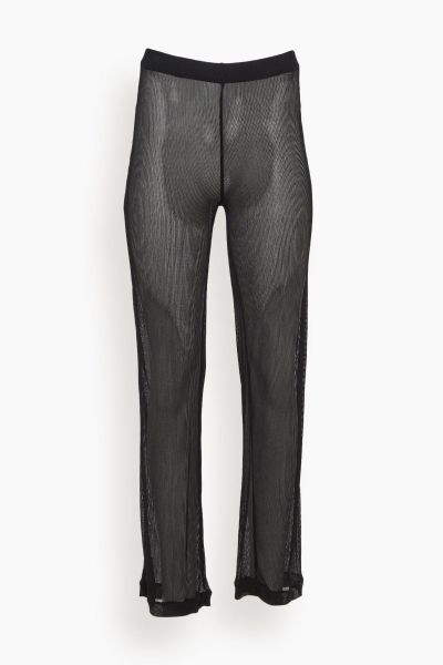 Sheer Relaxed Trousers in Black