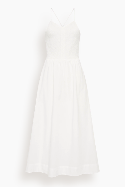 Camera Midi Dress in White