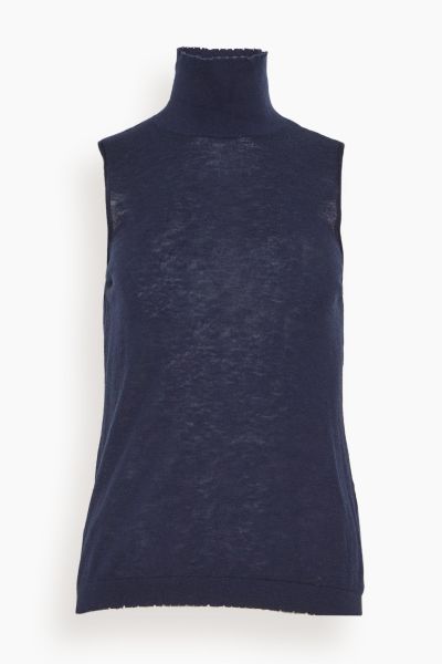 Delicate Statements Top in True Navy