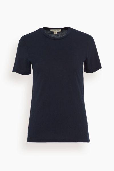 Mariela Crewneck Tee in Dark Navy