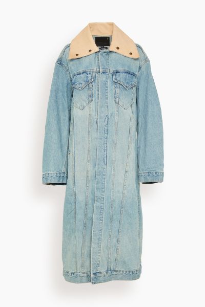 Kat Trucker Coat in Corbet Blue