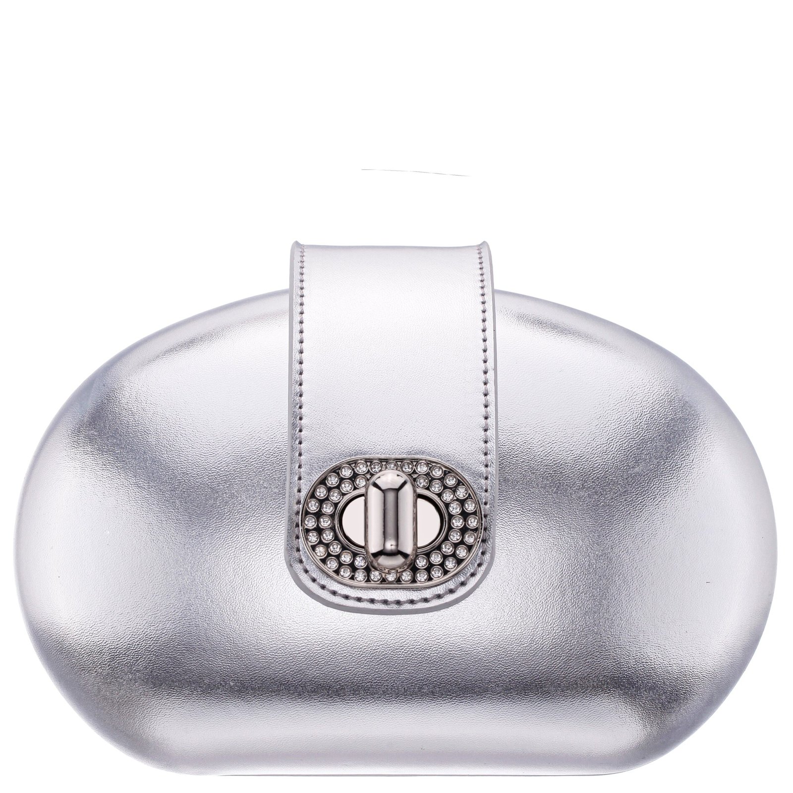 Nina Shoes Agatha Silver Met Foil PU Minaudiere