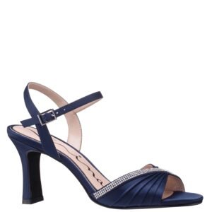 Nina Shoes Agnes New Navy Satin High-Heel Evening Sandal