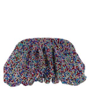 Nina Shoes Alexia Multi Crystal Mesh Soft Clutch