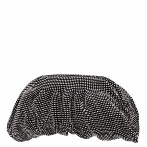 Nina Shoes Alexia Black Crystal Mesh Soft Clutch