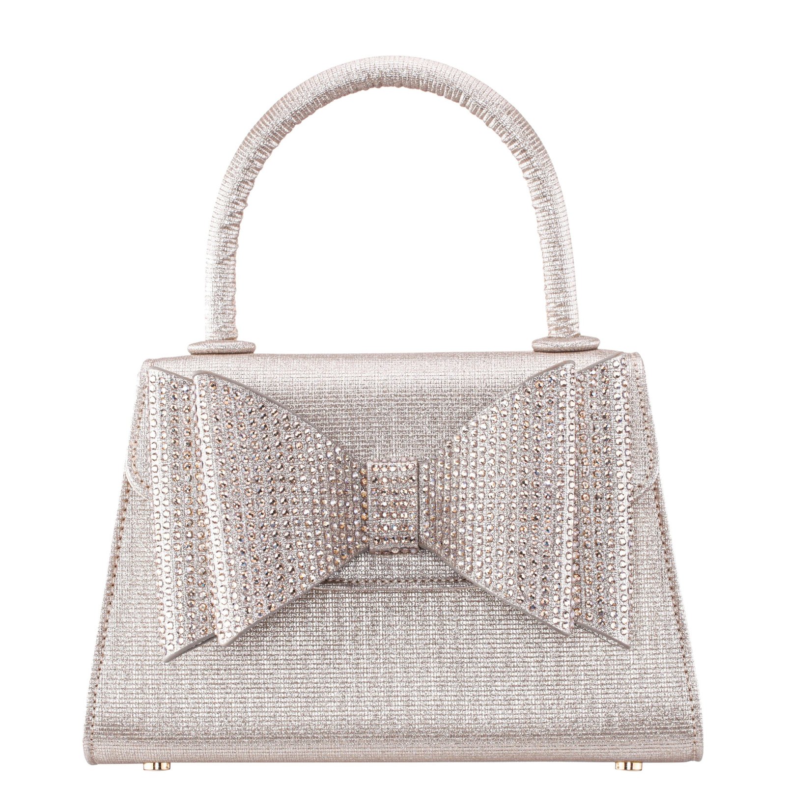 Nina Shoes Alila Platino Bella Shine PVC/Glass Crystal Satchel Bag