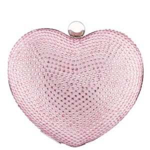 Nina Shoes Amorie Light Pink Crystal Heart-Shaped Minaudiere