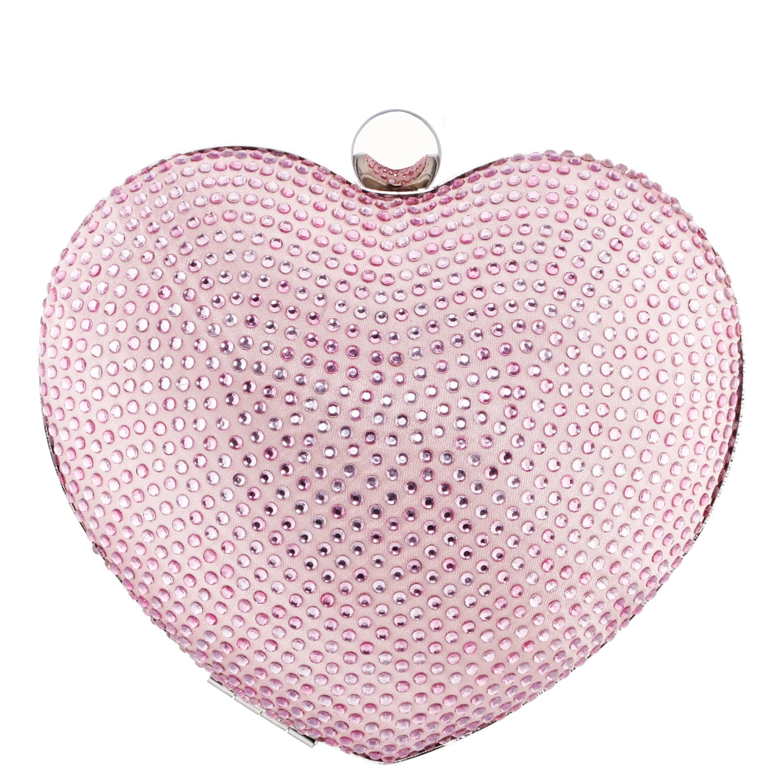 Nina Shoes Amorie Light Pink Crystal Heart-Shaped Minaudiere