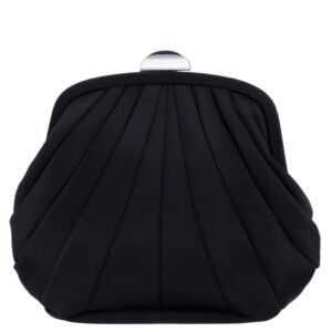 Nina Shoes Billow Black Satin Frame Bag