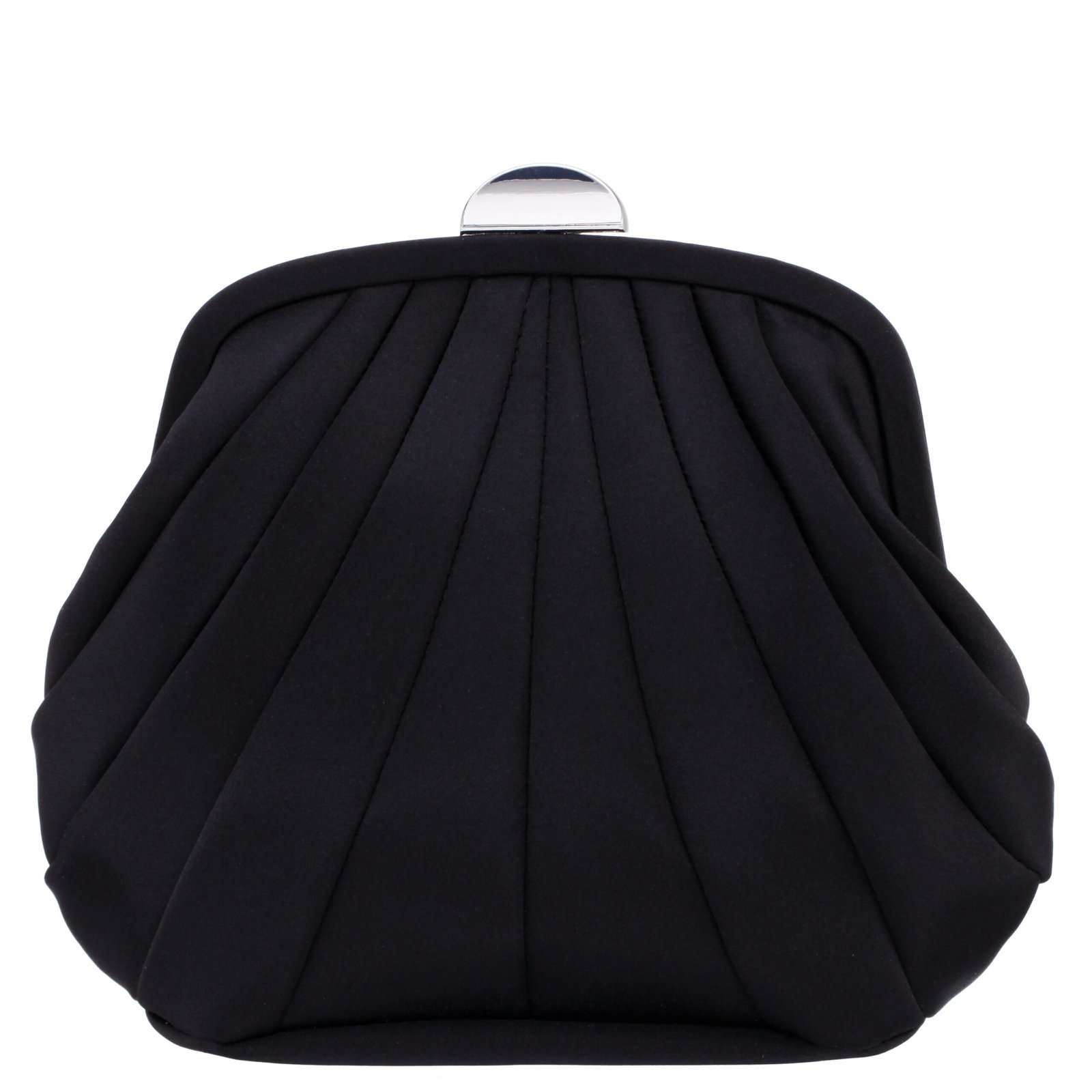 Nina Shoes Billow Black Satin Frame Bag