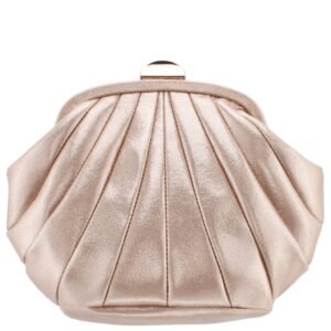 Nina Shoes Billow Taupe Reflective Suedette Frame Bag