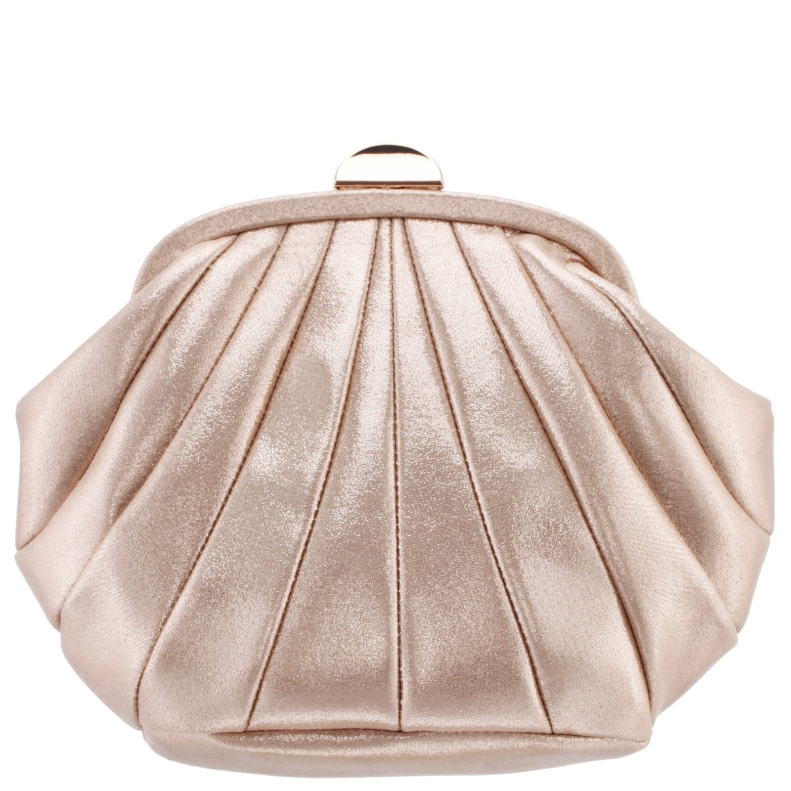 Nina Shoes Billow Taupe Reflective Suedette Frame Bag
