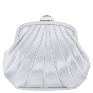 Nina Shoes Billow True Silver Reflective Suedette Frame Bag